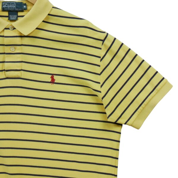 Polo manches courtes homme jaune Polo Ralph Lauren Motif a rayures Col Polo