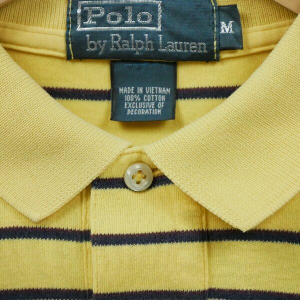 Polo manches courtes homme jaune Polo Ralph Lauren Motif a rayures Col Polo