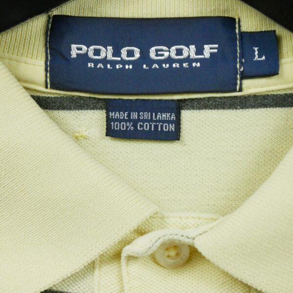 Polo manches courtes homme jaune Polo Ralph Lauren Motif a rayures Col Polo