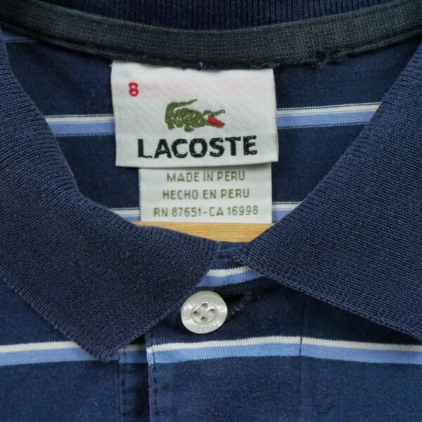 Polo manches courtes homme marine Lacoste Motif a rayures Col Polo