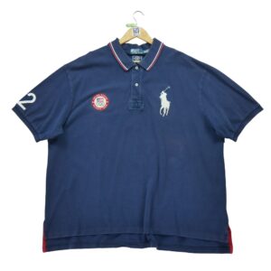Polo manches courtes homme marine Polo Ralph Lauren Col Polo