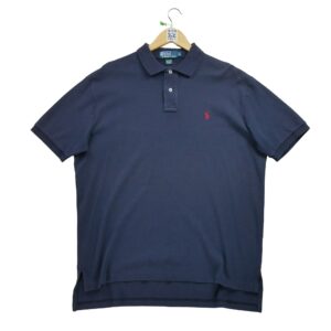 Polo manches courtes homme marine Polo Ralph Lauren Col Revert