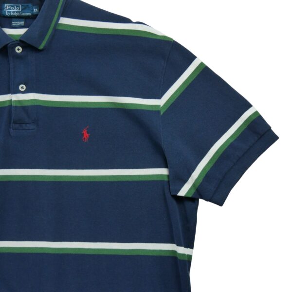 Polo manches courtes homme marine Polo Ralph Lauren Motif a rayures Col Polo