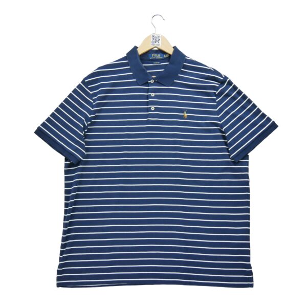 Polo manches courtes homme marine Polo Ralph Lauren Motif a rayures Col Polo