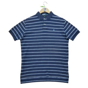 Polo manches courtes homme marine Polo Ralph Lauren Motif a rayures Col Polo