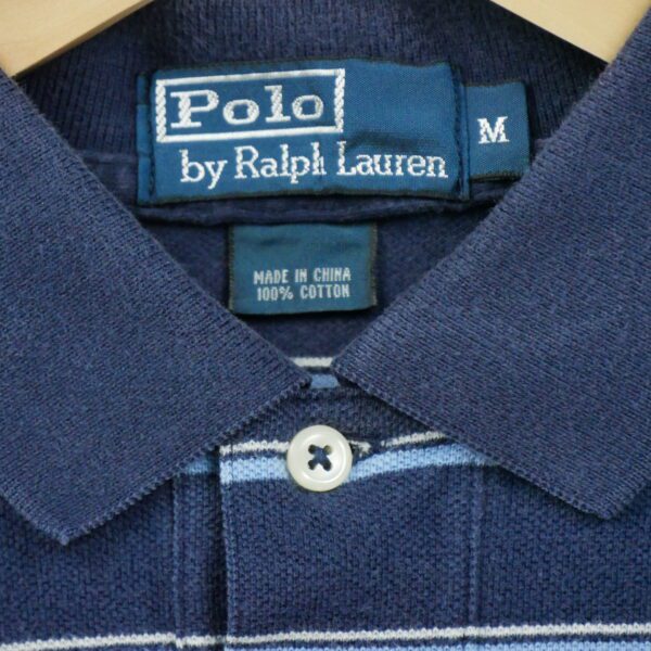 Polo manches courtes homme marine Polo Ralph Lauren Motif a rayures Col Polo