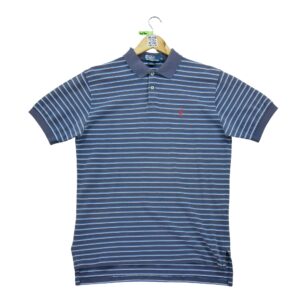 Polo manches courtes homme marine Polo Ralph Lauren Motif a rayures Col Polo