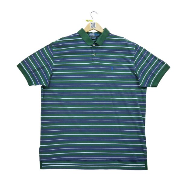Polo manches courtes homme marine Polo Ralph Lauren Motif a rayures Col Polo