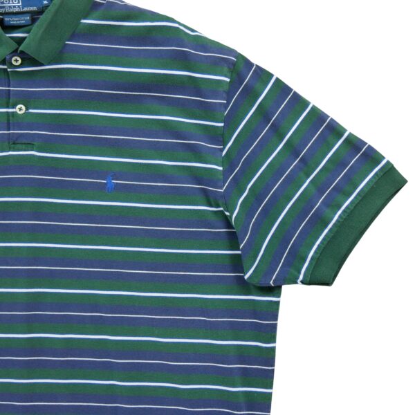 Polo manches courtes homme marine Polo Ralph Lauren Motif a rayures Col Polo
