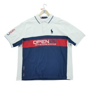 Polo manches courtes homme marine Polo Ralph Lauren Motif imprime Col Revert