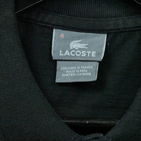Polo manches courtes homme noir Lacoste Motif a rayures Col Polo