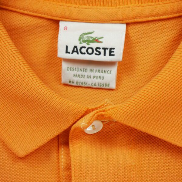 Polo manches courtes homme orange Lacoste Col Polo