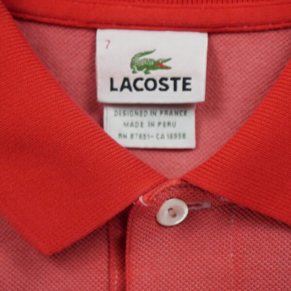 Polo manches courtes homme rouge Lacoste Col Polo