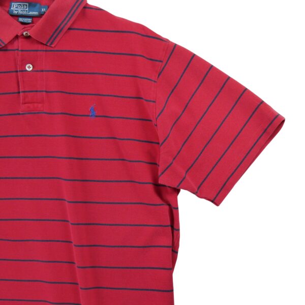 Polo manches courtes homme rouge Polo Ralph Lauren Motif a rayures Col Polo
