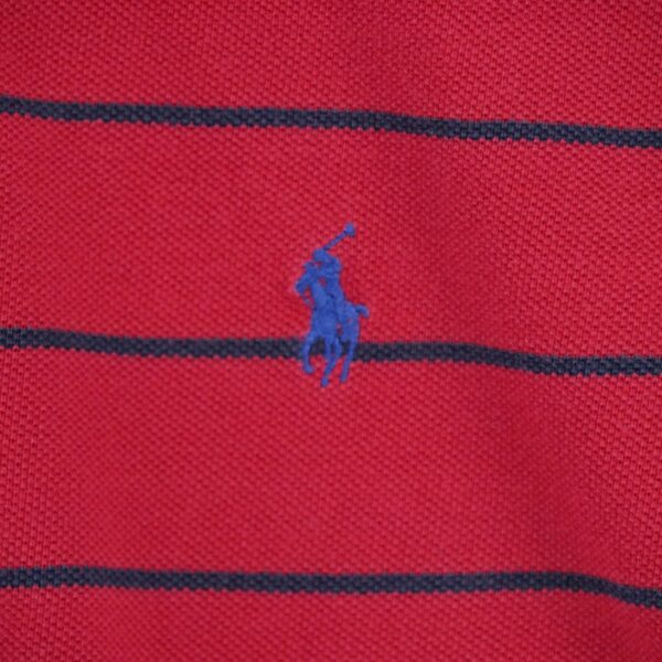 Polo manches courtes homme rouge Polo Ralph Lauren Motif a rayures Col Polo