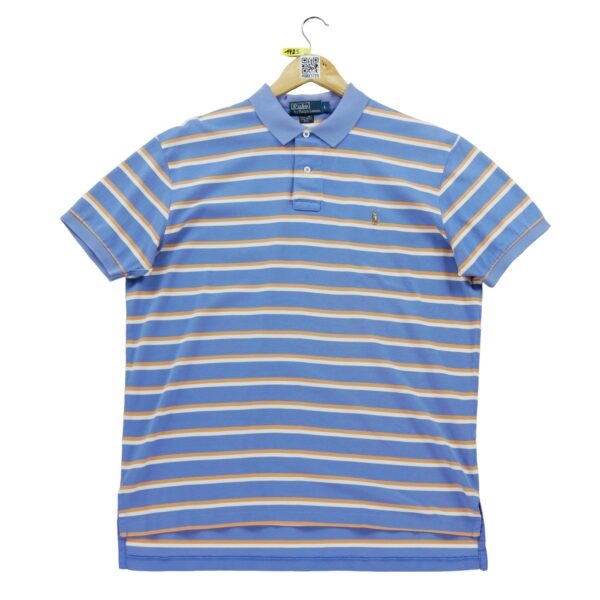 Polo manches courtes homme violet Polo Ralph Lauren Motif a rayures Col Polo