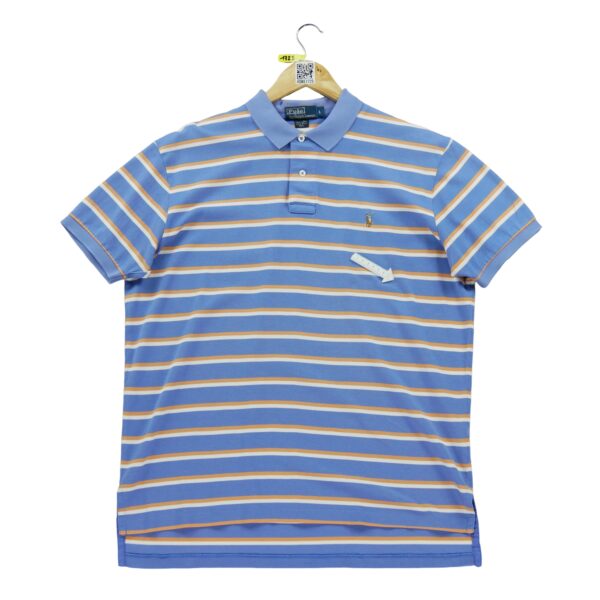 Polo manches courtes homme violet Polo Ralph Lauren Motif a rayures Col Polo