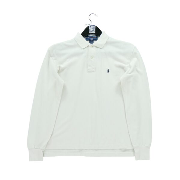 Polo manches longues homme blanc Polo Ralph Lauren Col Polo
