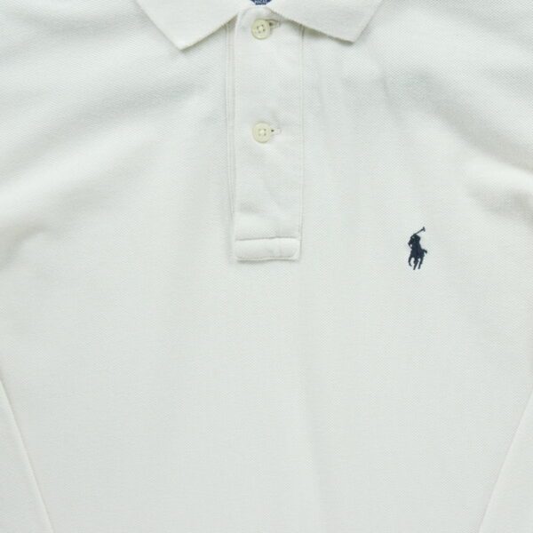 Polo manches longues homme blanc Polo Ralph Lauren Col Polo