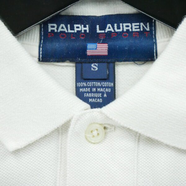 Polo manches longues homme blanc Polo Ralph Lauren Col Polo