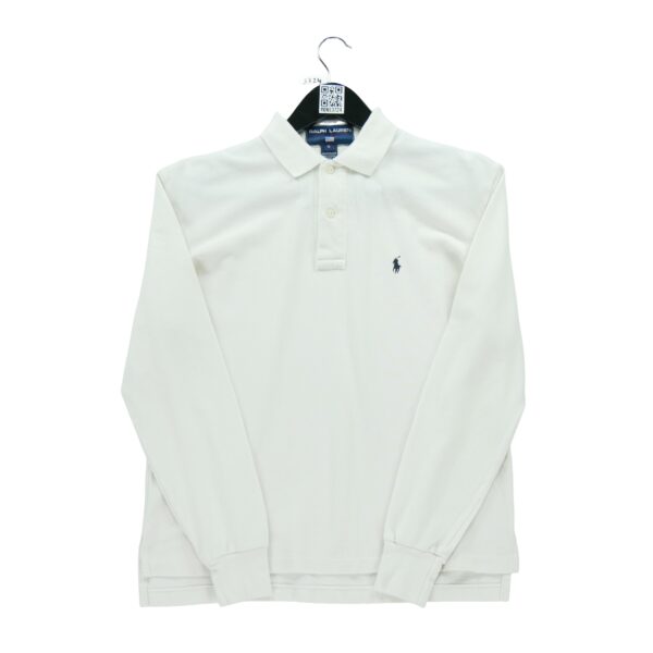 Polo manches longues homme blanc Polo Ralph Lauren Col Polo