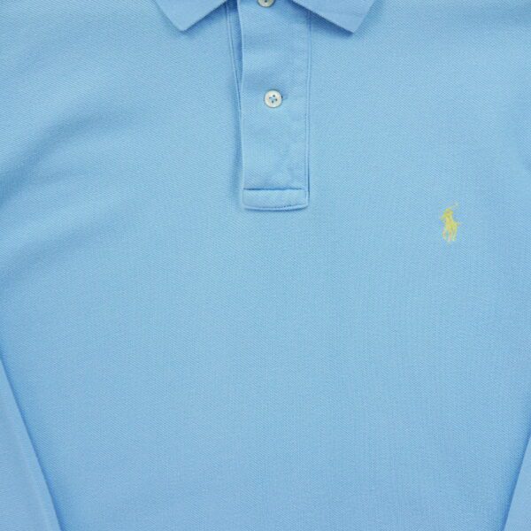Polo manches longues homme bleu clair Polo Ralph Lauren Col Polo