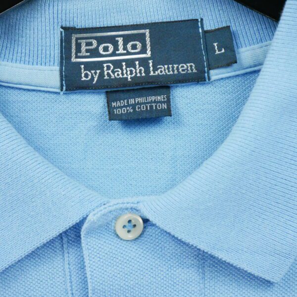 Polo manches longues homme bleu clair Polo Ralph Lauren Col Polo