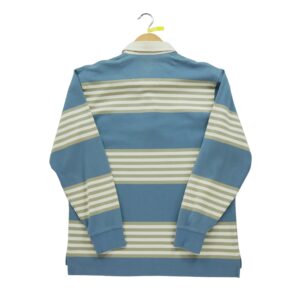 Polo manches longues homme bleu Lacoste Motif a rayures Col Polo