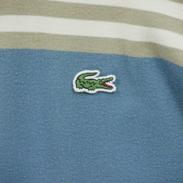 Polo manches longues homme bleu Lacoste Motif a rayures Col Polo