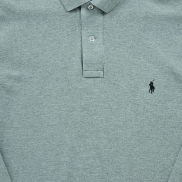 Polo manches longues homme gris Polo Ralph Lauren Col Polo
