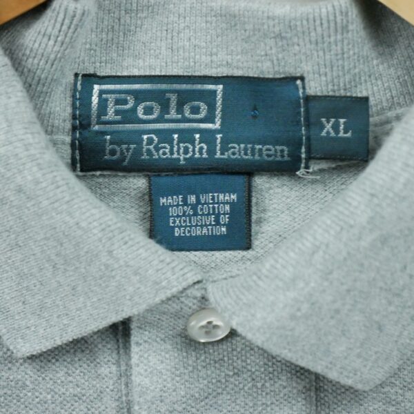 Polo manches longues homme gris Polo Ralph Lauren Col Polo