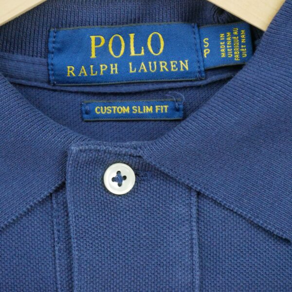 Polo manches longues homme marine Polo Ralph Lauren Col Polo