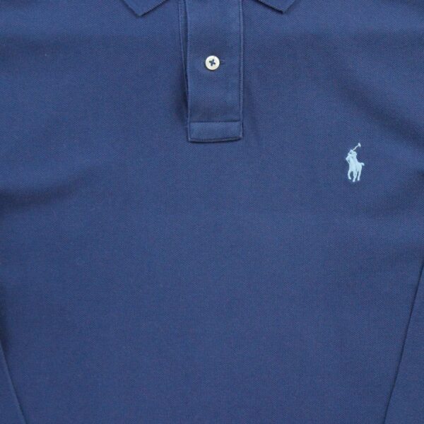 Polo manches longues homme marine Polo Ralph Lauren Col Polo
