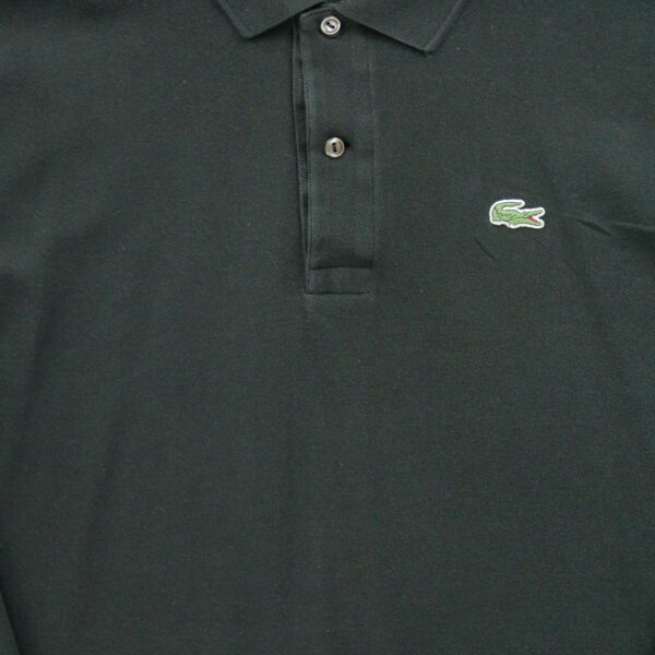 Polo manches longues homme noir Lacoste Col Polo