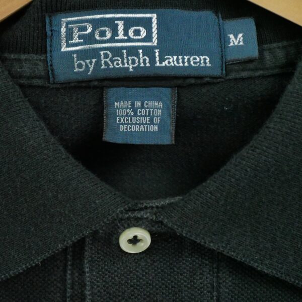 Polo manches longues homme noir Polo Ralph Lauren Col Polo