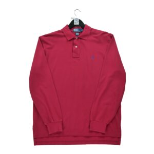 Polo manches longues homme rouge Polo Ralph Lauren Col Polo