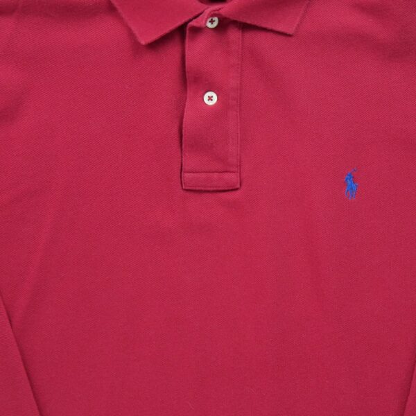 Polo manches longues homme rouge Polo Ralph Lauren Col Polo