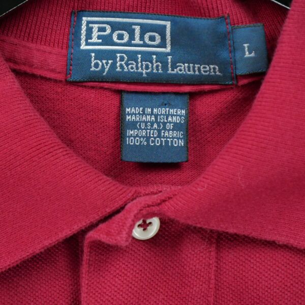 Polo manches longues homme rouge Polo Ralph Lauren Col Polo
