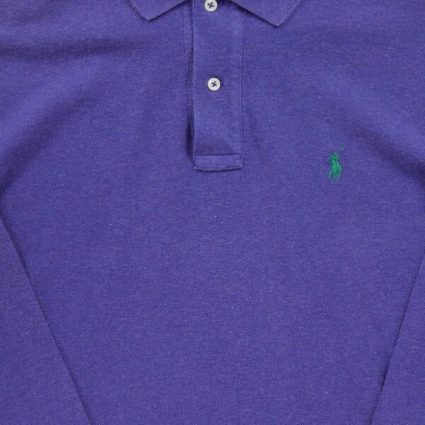 Polo manches longues homme violet Polo Ralph Lauren Col Polo