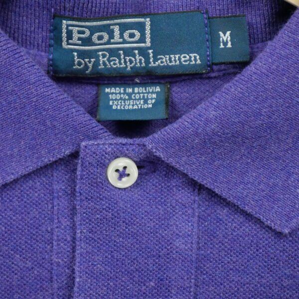 Polo manches longues homme violet Polo Ralph Lauren Col Polo