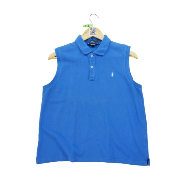 Polo sans manches femme bleu Polo Ralph Lauren Col Polo