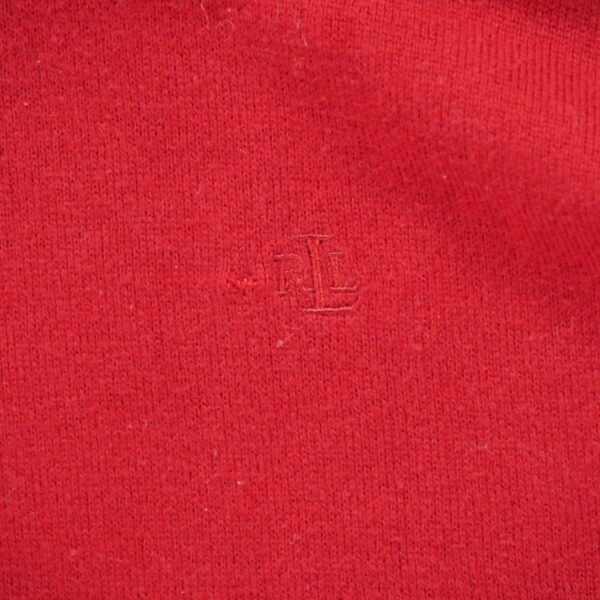Pull femme manches longues rouge Polo Ralph Lauren Col Roule