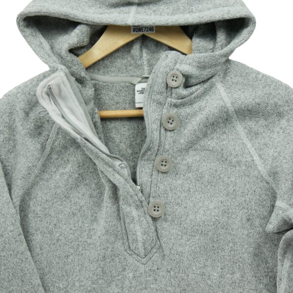 Pull polaires femme manches longues gris The North Face Motif chine Col Montant