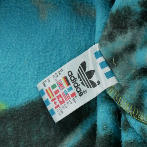 Pull polaires homme manches longues bleu Adidas Motif imprime Col Montant