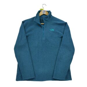 Pull polaires homme manches longues bleu The North Face Col Montant