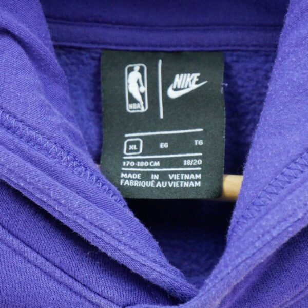 Sweat a capuche enfant manches longues violet Nike Motif imprime Col Rond Equipe Los Angeles Lakers