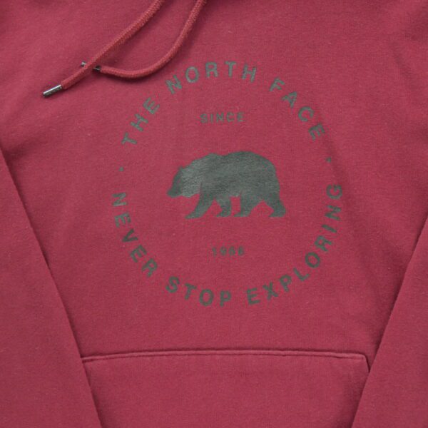 Sweat a capuche homme manches longues bordeaux The North Face Motif imprime Col Rond