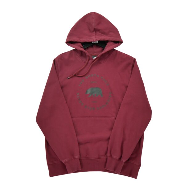 Sweat a capuche homme manches longues bordeaux The North Face Motif imprime Col Rond