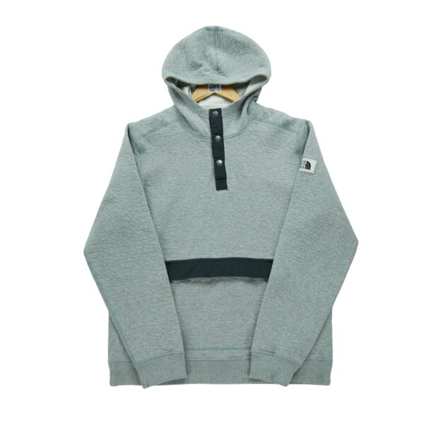 Sweat a capuche homme manches longues gris The North Face Col Montant
