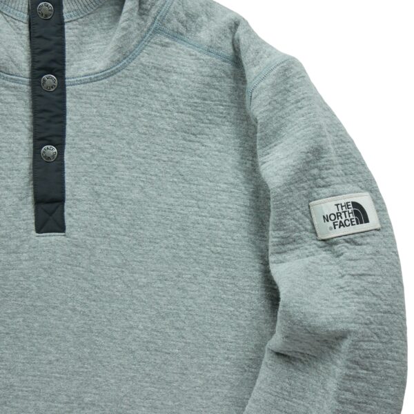 Sweat a capuche homme manches longues gris The North Face Col Montant